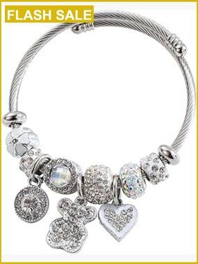 Exquisite Cartoon Charm Bracelet Stainless Steel Bangle Friendship Jewelry Gift